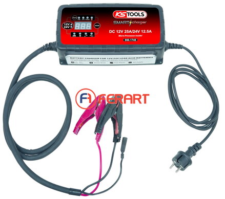 12V + 24V SMARTcharger vysokofrekvenčná nabíjačka batérie 25A/12,5A