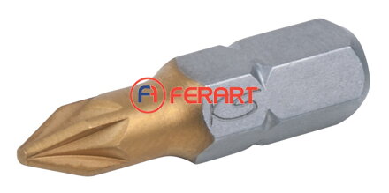 1/4" TiN bit, 25mm, PZ2