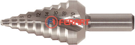 HSS stupňový vrták extra krátky,Ø 4-20mm, 9 stupňov