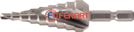 1/4" HSS bit na stupňový vrták,Ø 4-30mm, 14 stupňov