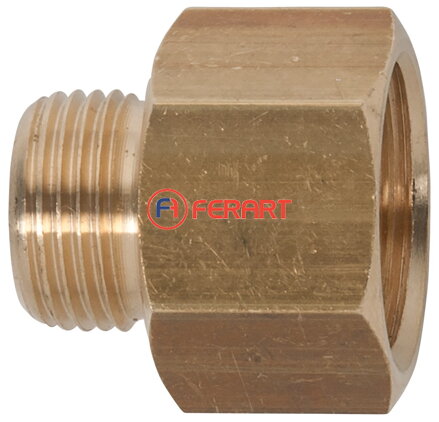 Mosadzná redukčná vsuvka, G3/8"AG x G1/2"IG