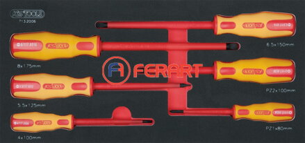 SCS VDE súprava skrutkovačov, 6-dielna, v 1/3 systémovej vložke