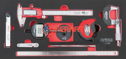 SCS súprava meracích nástrojov, 8-dielna, v 1/3 systémovej vložke