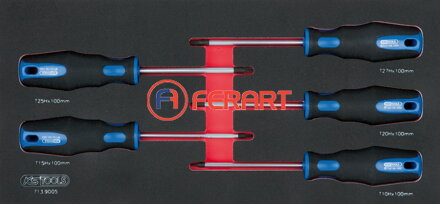 SCS ERGOTORQUEplus súprava skrutkovačov, Torx, otvor, 5-dielna, v 1/3 systémovej vložke