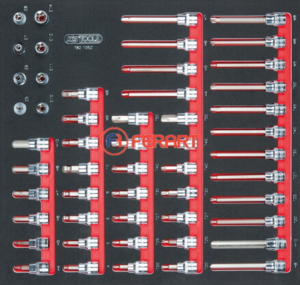 SCS CHROMEplus 3/8" súprava nástrčkových kľúčov, 52-dielna, v 2/3 systémovej vložke