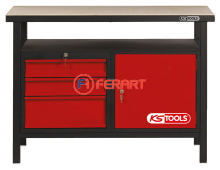 Pracovný stôl s 3 zásuvkami a 1 dverami, v 840 x š 1200 x h 600 mm