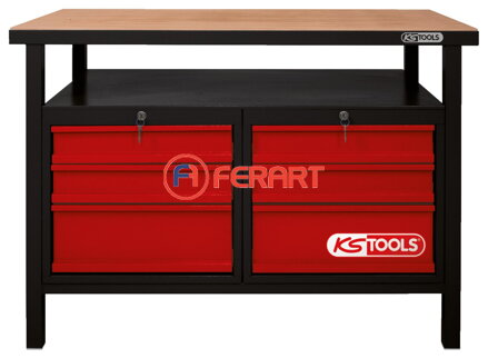 Pracovný stôl s 6 zásuvkami, v 840 x š 1200 x h 600 mm