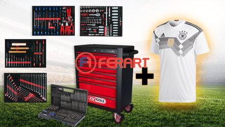 Crazy Deal 01 DFB jersey "XXL" + MASTERline tool cabinet,with 7 drawers + set of universal system inserts with 515 premium tools