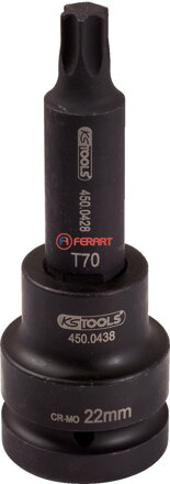 3/4" silový bit nástrčný Torx, dlhý, T80