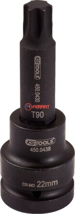 1" silový bit nástrčný Torx, dlhý, T100