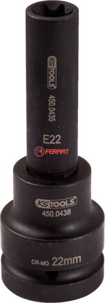 1" silový bit nástrčný E-Torx, dlhý, E24