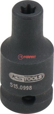 1/4" silový nástrčný orech Torx-E, krátky, E4