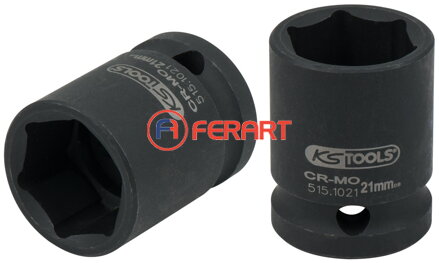 1/2" šesťhranný silový nástrčný orech, krátky, 21mm