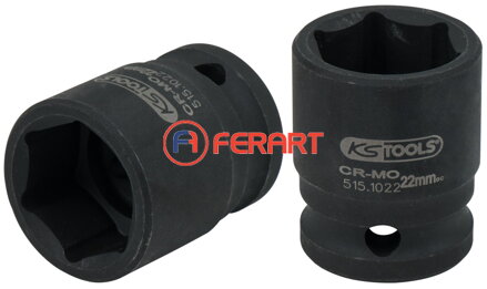 1/2" šesťhranný silový nástrčný orech, krátky, 22mm