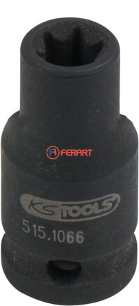 1/4" silový nástrčný orech Torx-E, krátky, E6