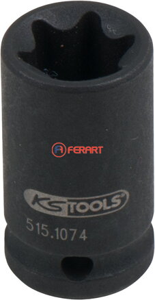 1/4" silový nástrčný orech Torx-E, krátky, E12