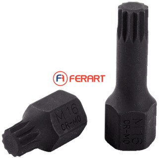 1/2" DUODRIVE špeciálny silový nástrčný bit XZN, M16,43mm krátky