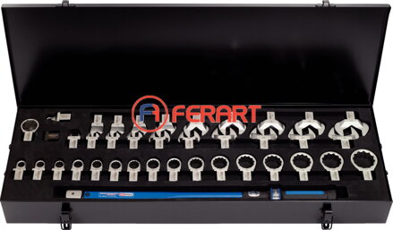 14x18mm ERGOTORQUE®precision nástrčných momentových kľúčov, 60-320Nm, 39-dielna