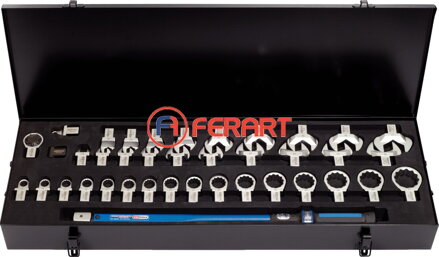 14x18mm ERGOTORQUE®precision nástrčných momentových kľúčov, 80-420Nm, 39-dielna