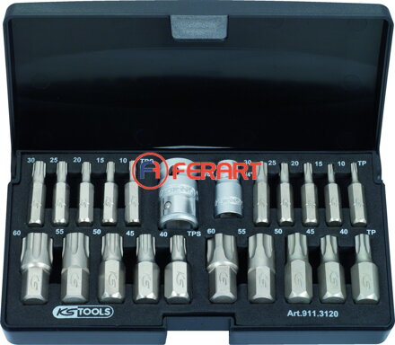Torx plus súprava nástrčkových kľúčov, 22 ks