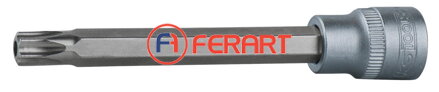 3/8" bitový nástrčný orech Torx s čelným otvorom, dlhý, TB20