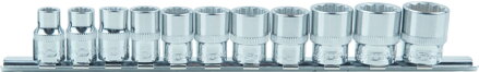 3/8" CHROMEplus súprava 12-hranných nástrčných orechov, 11-dielna, 8-19mm