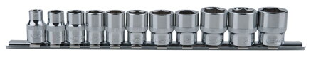 3/8" CHROMEplus súprava 6-hranných nástrčných orechov, 11-dielna, 8-19mm