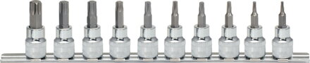 3/8" CHROMEplus súprava nástrčných bitov Torx, 10-dielna, T10-T55