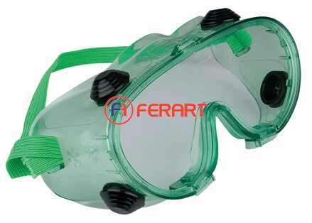 Ochranné okuliare s gumičkou - transparentné, CE EN 166