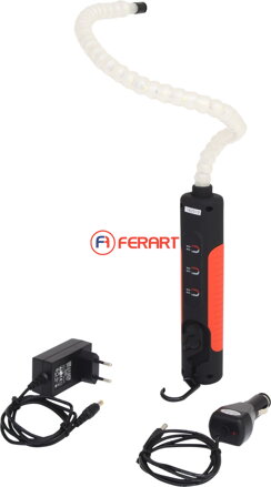 Flexibilná inšpekčná lampa, 6 W LED + 1 LED hlavové svietidlo