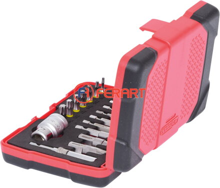 1/4" + 10 mm súprava špeciálnych vyťahovákov skrutiek Torx, 18-dielna