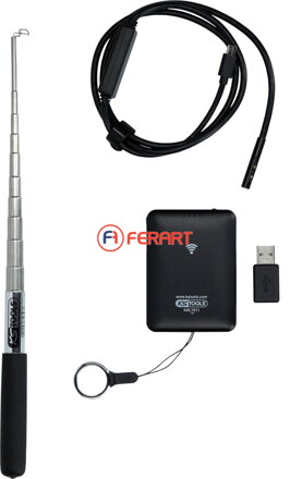 WiFi súprava obrazových osciloskopov s Ø 6,0 mm 0° a 90° HD sonda prednej kamery, prepínacia, 4-dielna