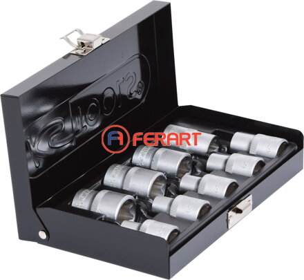 1/2" súprava nástrčných orechov Torx-E, 9 ks, E10-E24