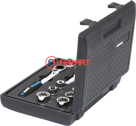 Sada nástrčkových priechodných kľúčov 3/8"+1/2" TRIPLEplus, 17-dielna