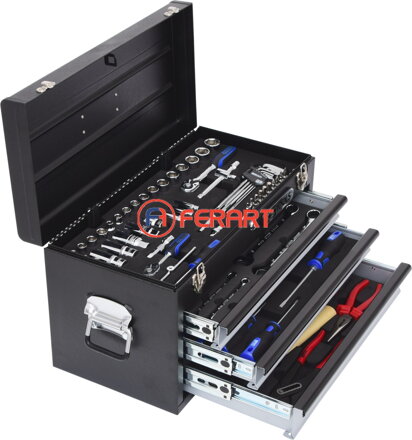 1/4" +3/8" CHROMEplus univerzálna súprava náradia, 99-dielna
