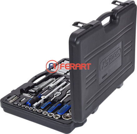 1/4"+3/8"+1/2" CHROMEplus súprava nástrčkových kľúčov, 124-dielna