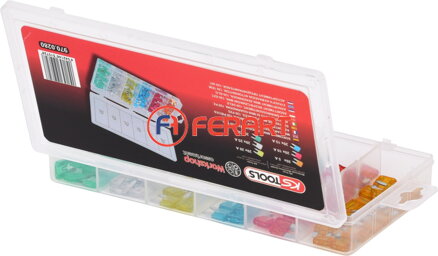 Sortiment mini poistky, 5-30A, 120-dielny