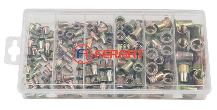 Sortiment závitových nitov, oceľ, M3x9mm-M10x21mm, 150-dielny