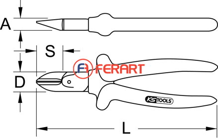 Bočné štiepacie kliešte ERGOTORQUE®, 125 mm