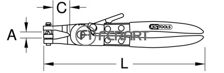 Kliešte na hadicové spoje, variant2, 220mm