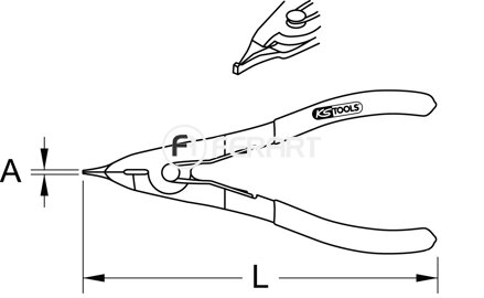 Kliešte na rozperné krúžky, ryhované, 210mm