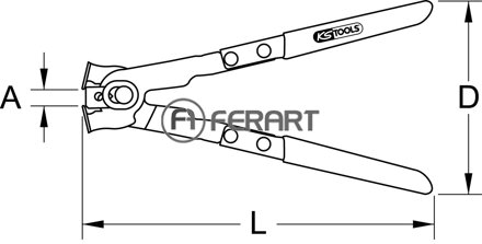 Zvieracie kliešte s pridržiavačom, 260mm