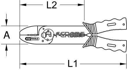 Multifunkčné krimpovacie kliešte pre izolované a neizolované káblové koncovky, 220mm