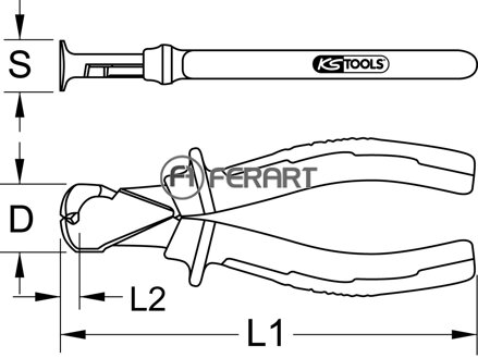 Štípacie kliešte, 165mm