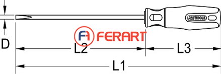 ERGOTORQUE VDE plochý skrutkovač, 2,5mm