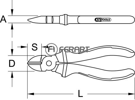 ERGOTORQUE VDE diagonálny odstrihovač, 160mm