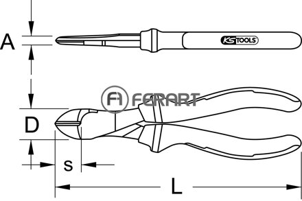 ERGOTORQUE VDE silový odstrihovač, 190mm