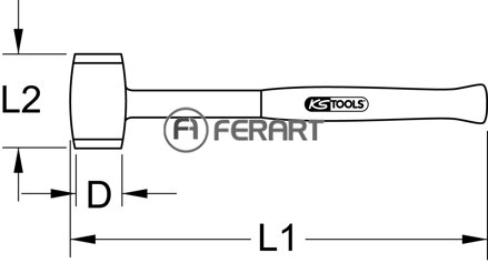 Izolované kladivo s mäkkým čelom, Ø hlavy 25mm
