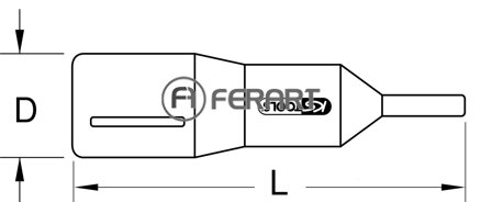 1/2" izolovaný bit nástrčný imbusový, 4mm, dĺžka 95mm