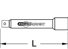 3/8" predĺženie s ryhovaním, 150 mm